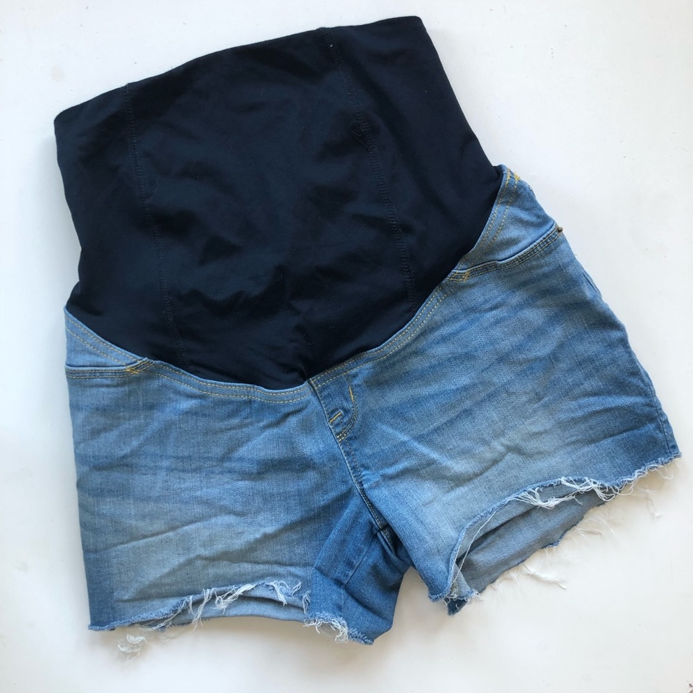 Isabel Maternity Midi Jean short frayed 2